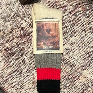Ballston Men's Wool Socks - Cream, Gray, Red, Black